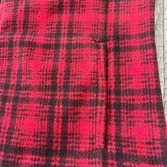 Woolrich Red Plaid Fleece Zip Vest Size XL - Picture 12 of 13